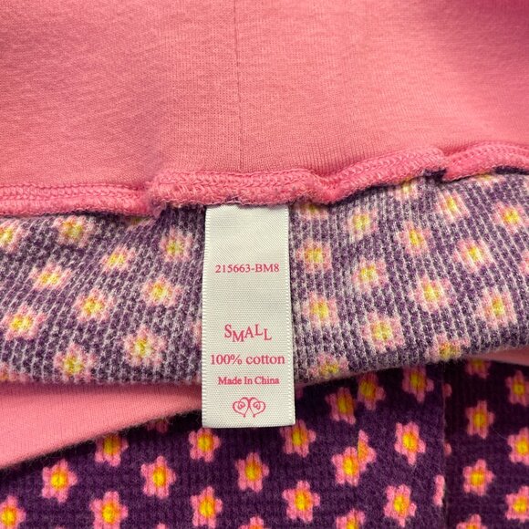Victoria's Secret PINK Vintage Pajama Set Small Pink Purple Flowers Y2K - Picture 6 of 7